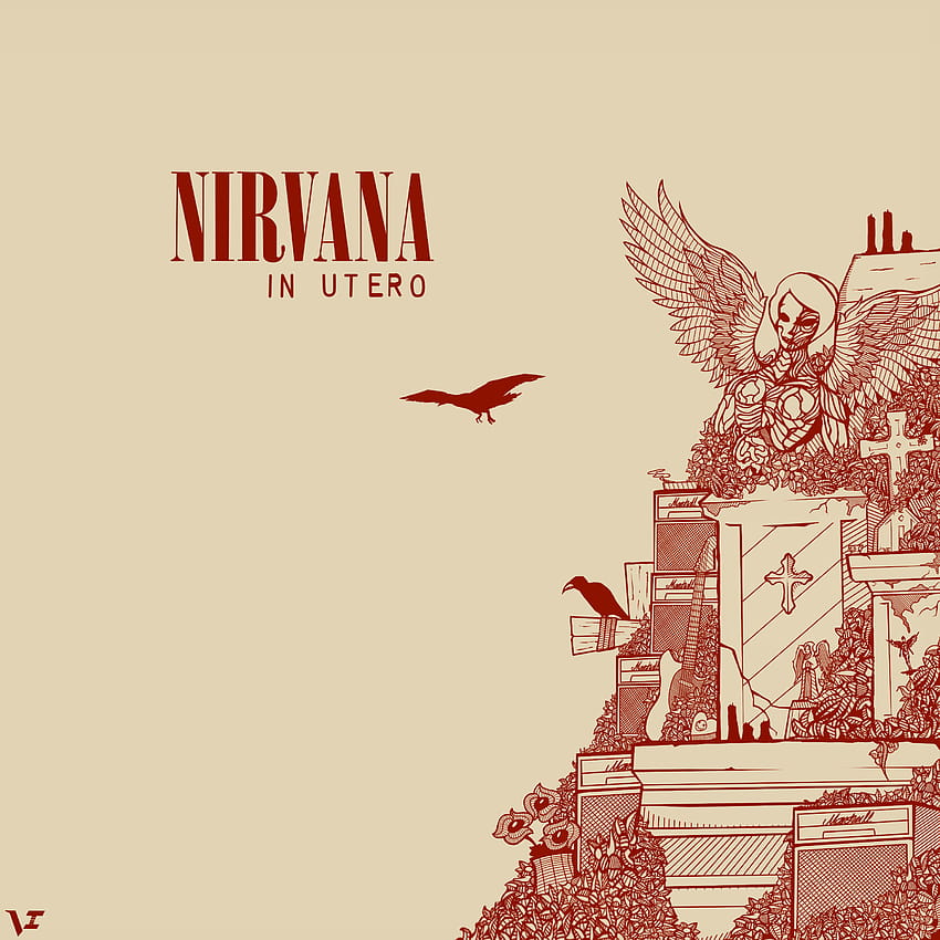 Właśnie skończyłem okładkę In Utero. : Nirwana, nirwana w macicy Tapeta na telefon HD