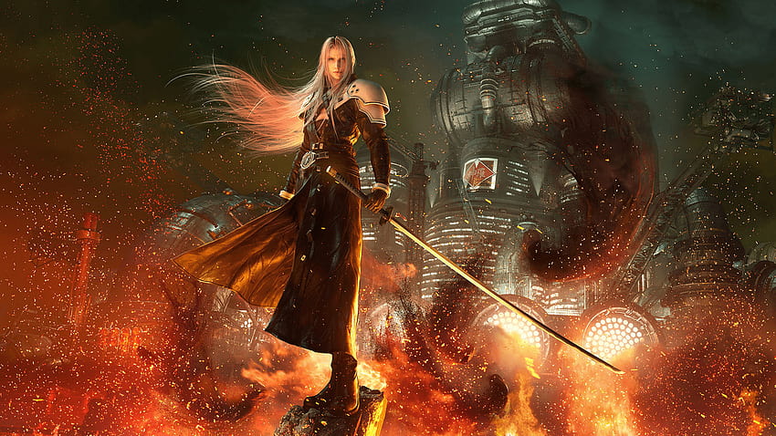 Key Art Sephiroth без лого, final fantasy vii remake sephiroth HD тапет