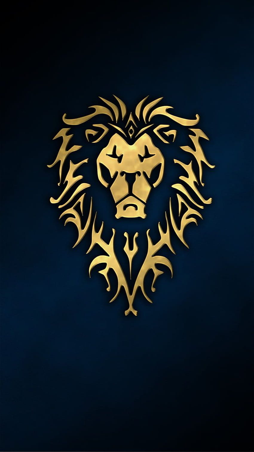 Illustration de lion brun, art numérique, affichage de portrait Fond d'écran de téléphone HD