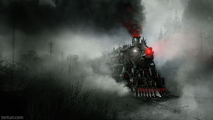 Dark Train, underground train HD wallpaper