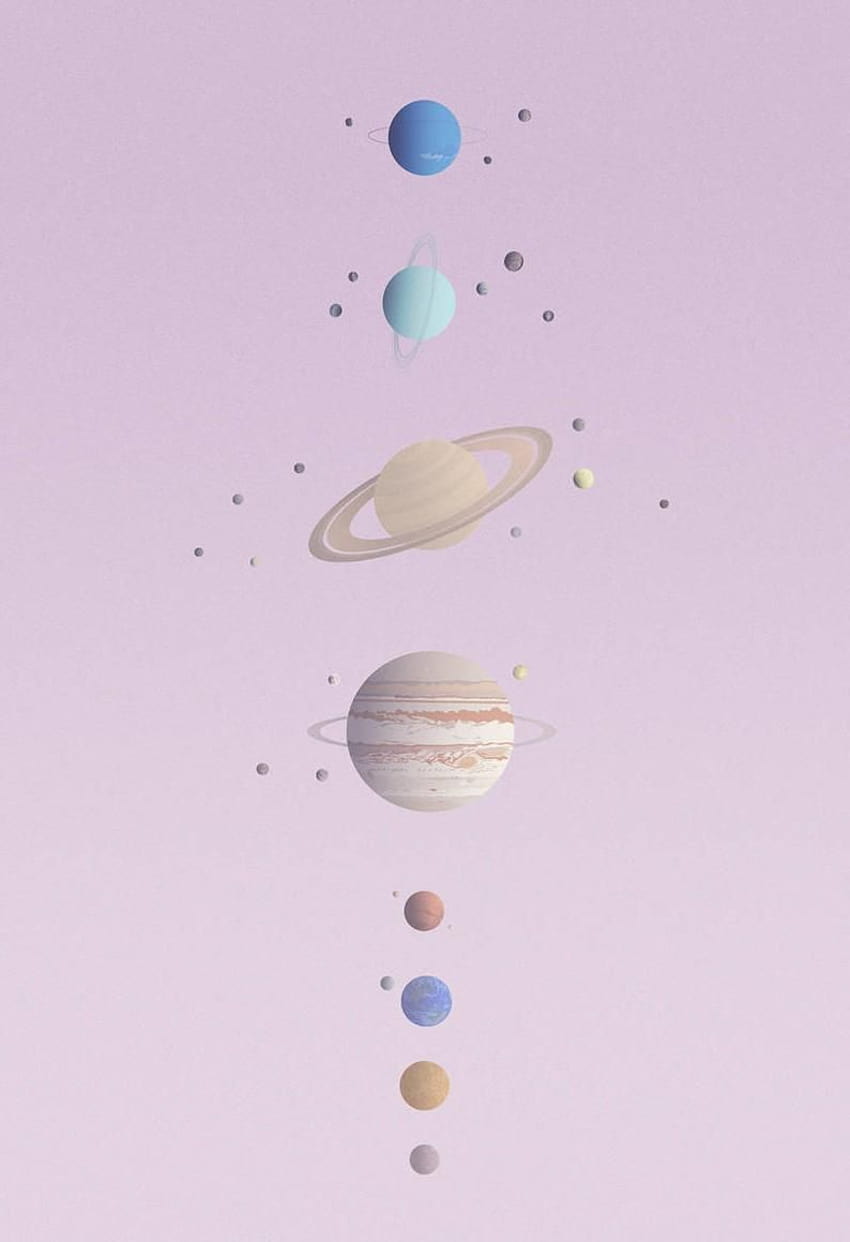 Solar System Poster 8x10 11x17 or 13x19 Planets, ios aesthetic planets HD phone wallpaper