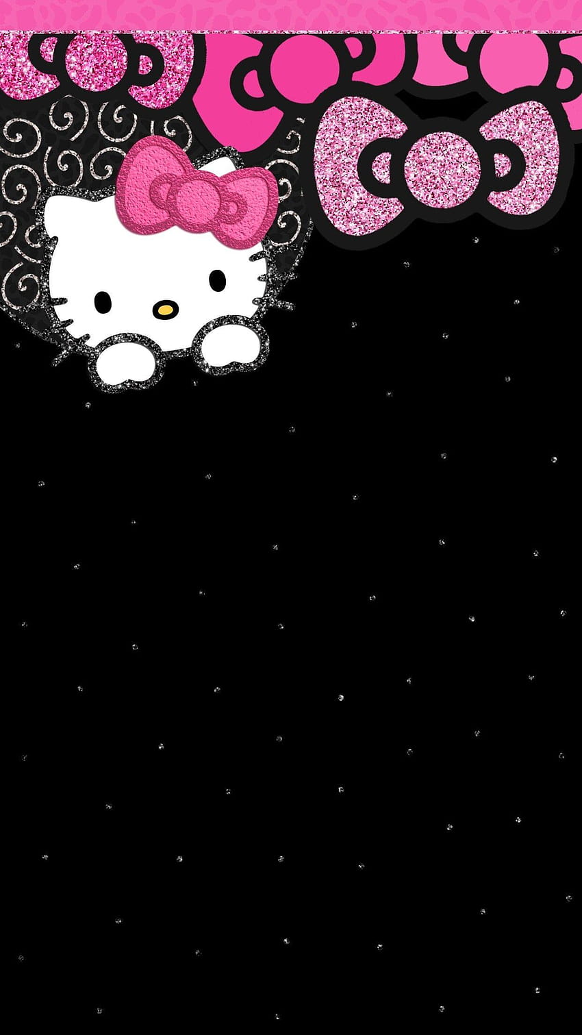 Black and Pink Hello Kitty Wallpapers  Top Free Black and Pink Hello Kitty  Backgrounds  WallpaperAccess