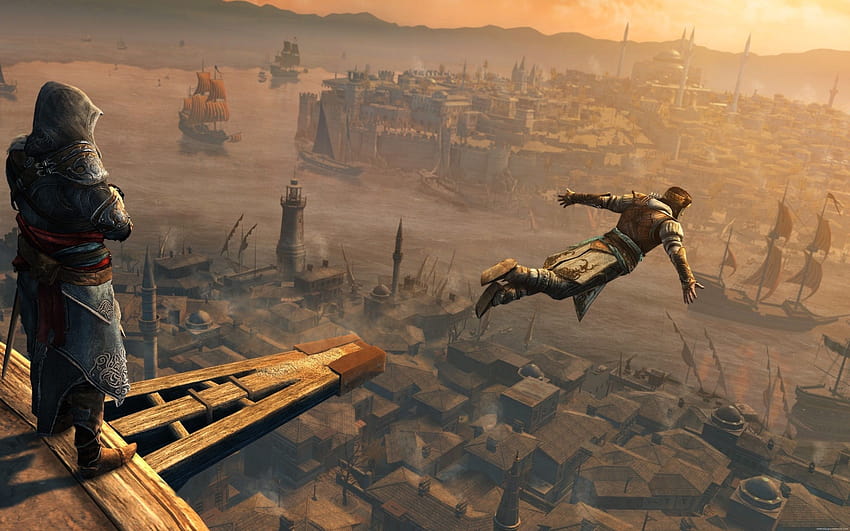 Assassins Creed salto de fe fondo de pantalla