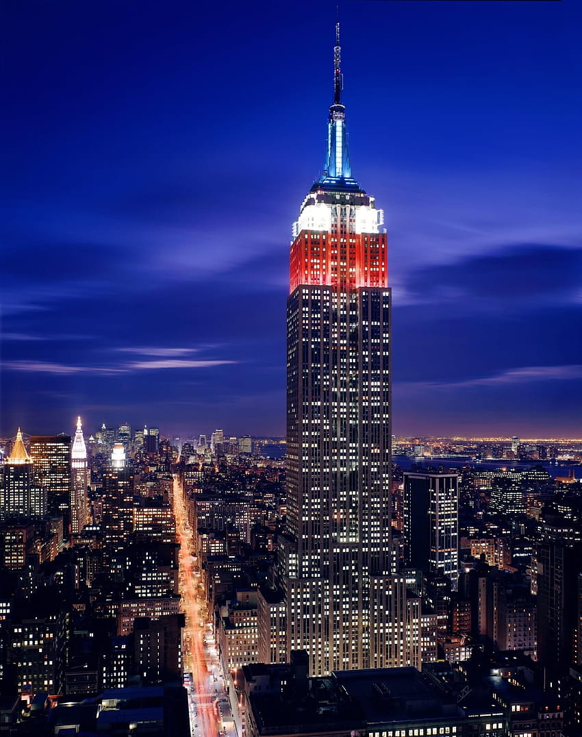 40 Entzückendstes Empire State Building, Manhattan Nachtansicht, Empire State Building bei Nacht HD-Handy-Hintergrundbild