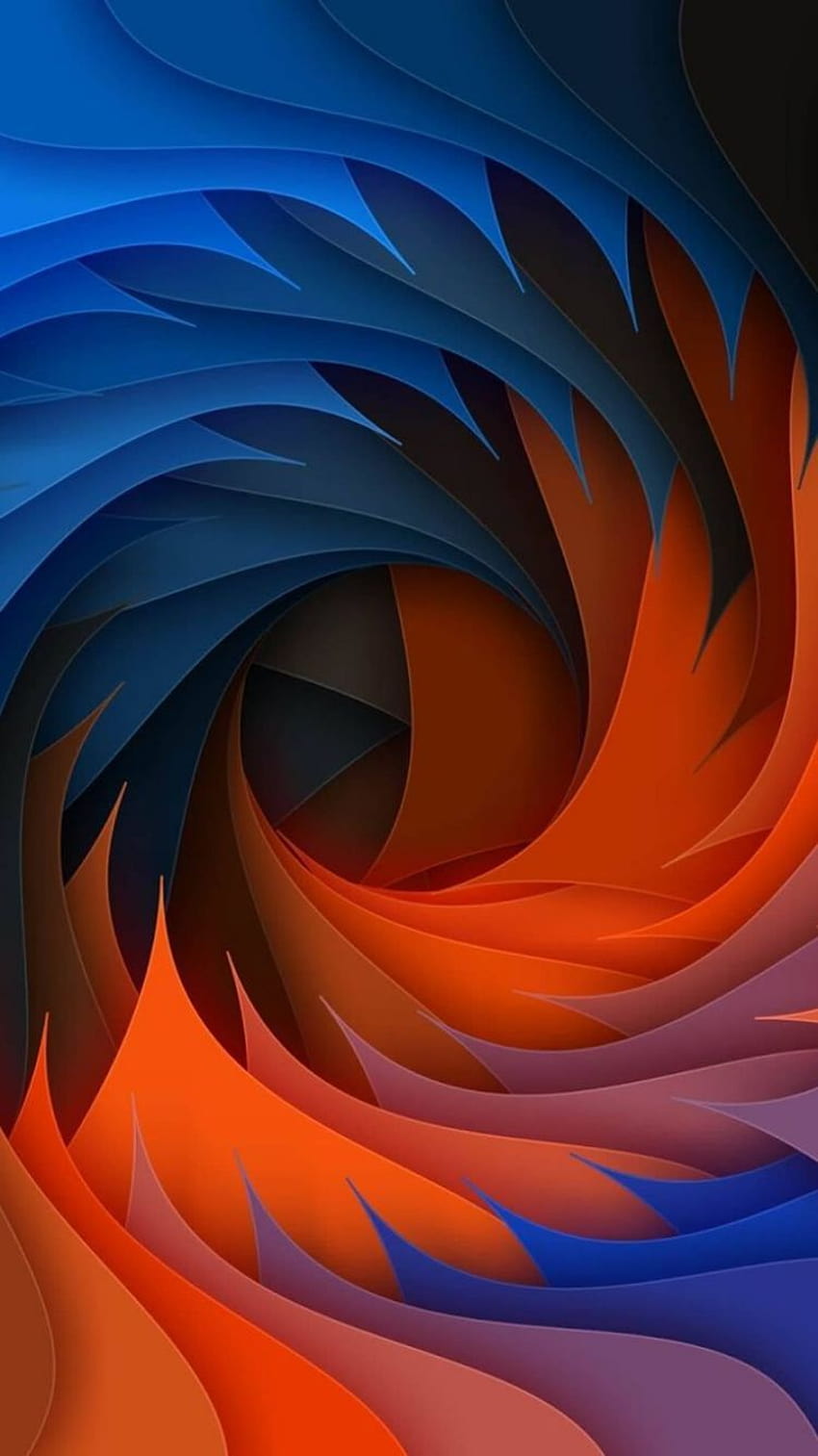 water effect ,orange,blue,water,electric blue,vortex HD phone wallpaper