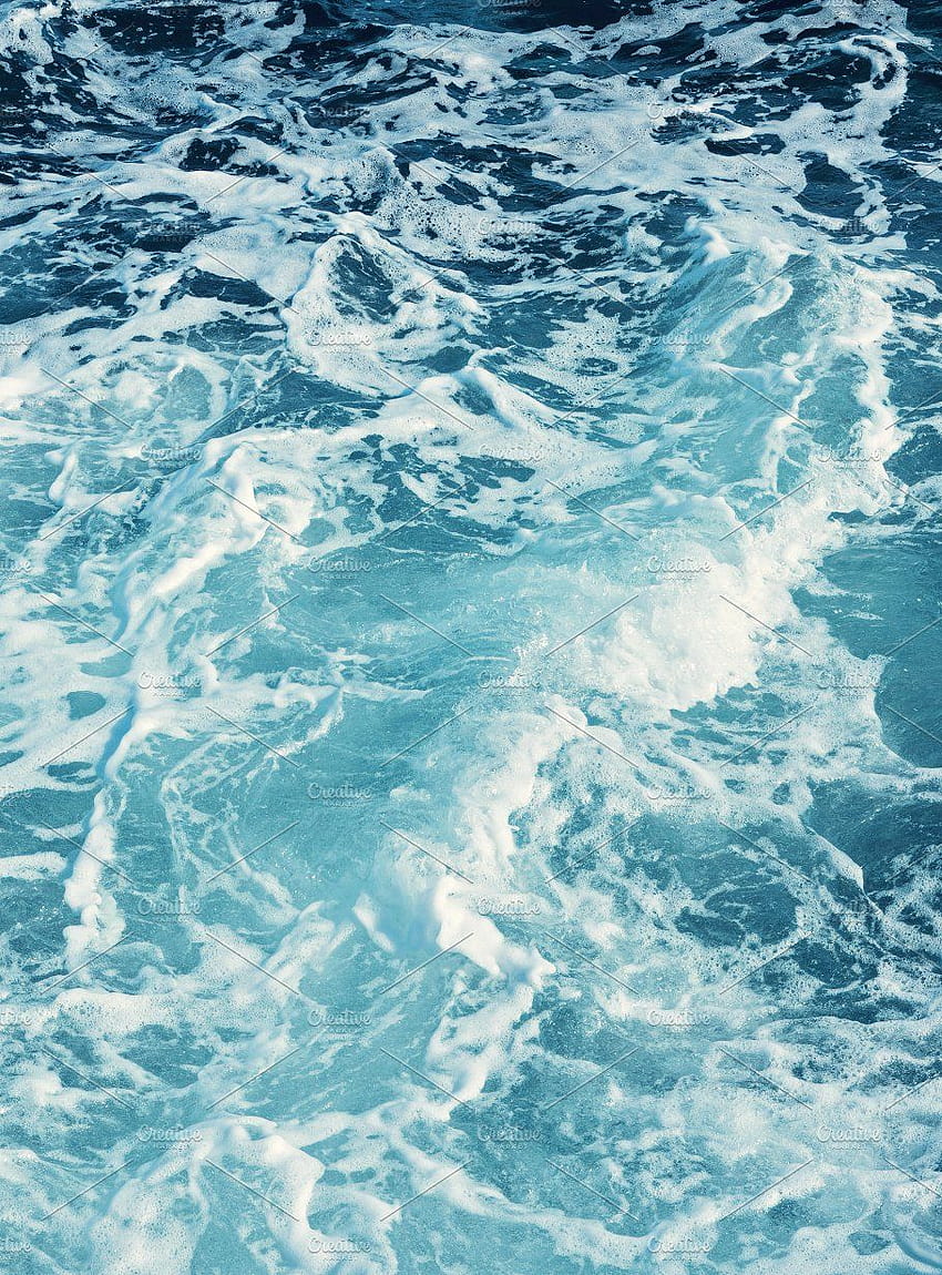 The turquoise sea water texture, light blue aesthetic waves HD phone wallpaper