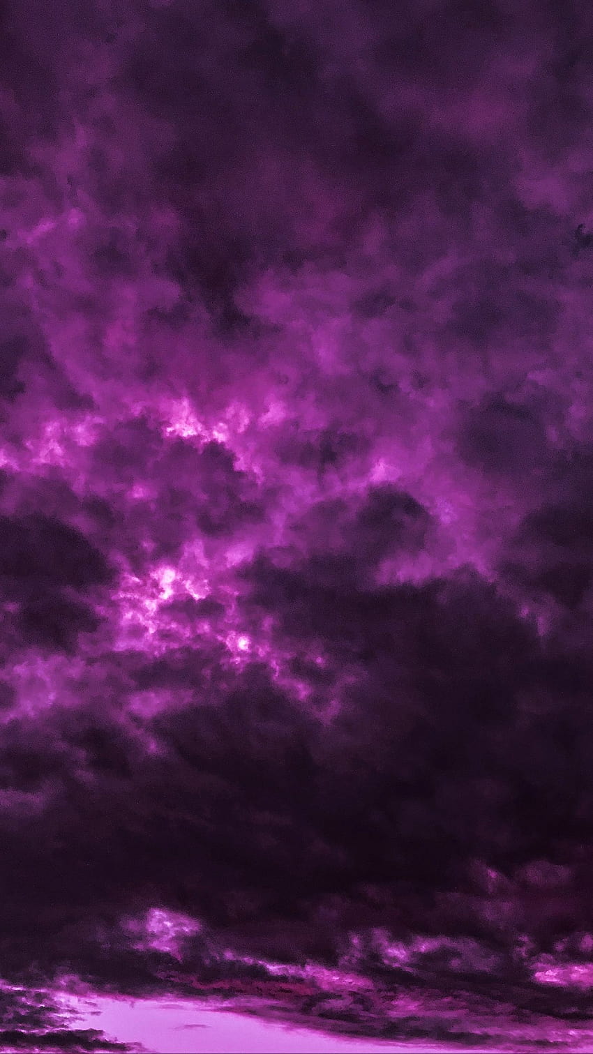 1350x2400 雲、空、紫、厚い、暗い、紫の空 HD電話の壁紙