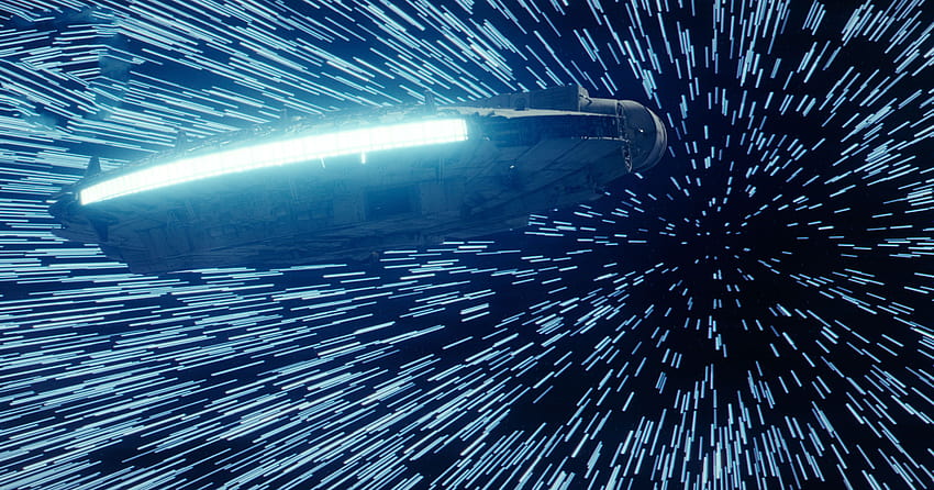 Star Wars The Last Jedi Millennium Falcon Hiting Lightspeed, филми, фонове и компютър falcon HD тапет