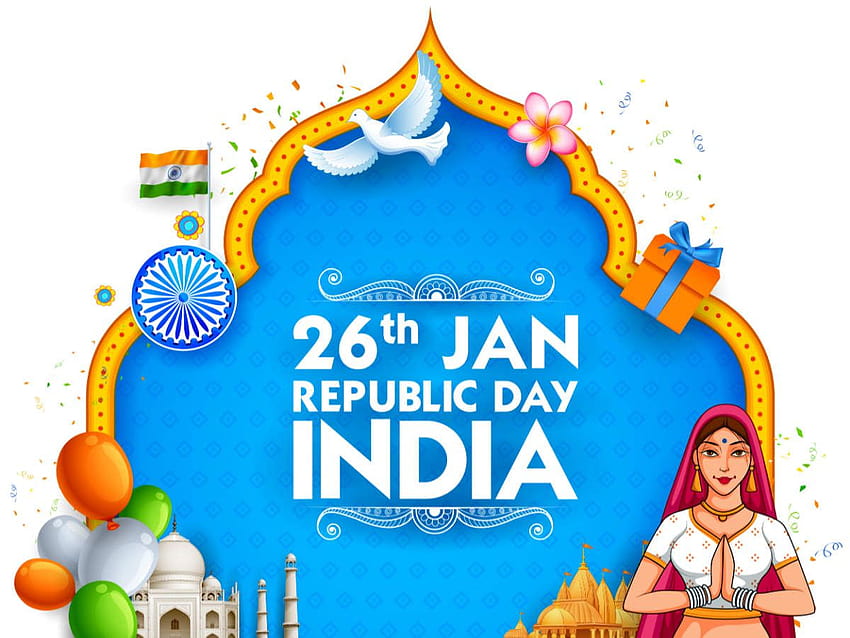 Szczęśliwego Dnia Republiki Indii 2020: kartki, pozdrowienia, cytaty, życzenia, wiadomości, GIF-y i światowy dzień poczty Tapeta HD