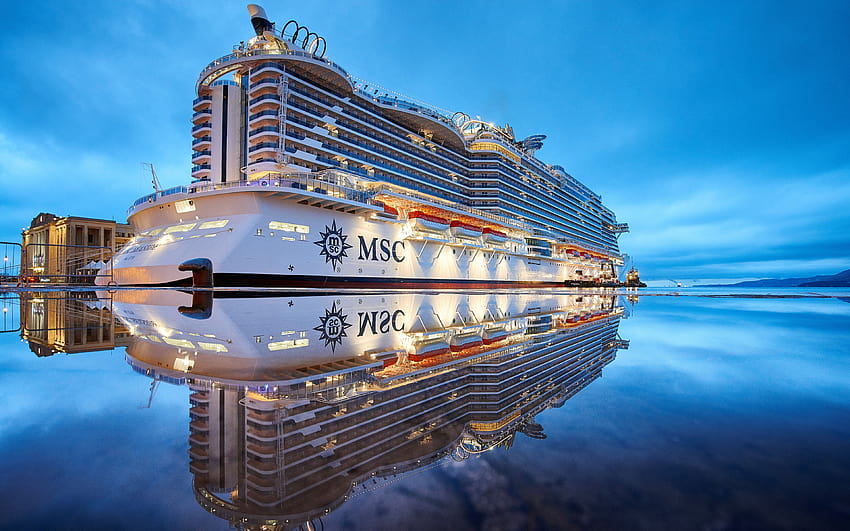 MSC Seaside, porto, nave da crociera, mare, Seaside, MSC Crociere con risoluzione 3840x2400. Alta qualità Sfondo HD