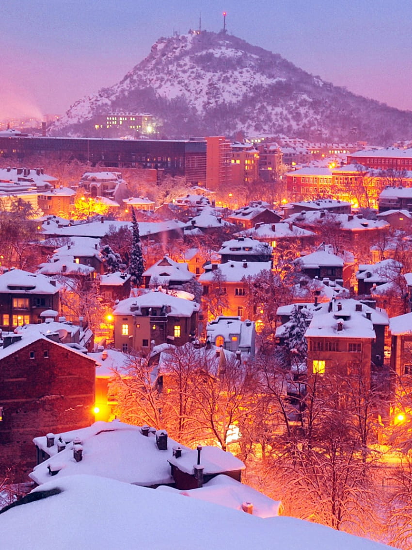 City lights in winter Plovdiv Bulgaria 1920x1200 [1920x1080] for your , Mobile & Tablet HD phone wallpaper