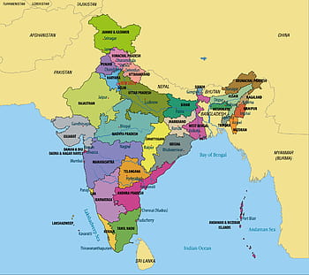 India Political Map Outline Pdf HD phone wallpaper | Pxfuel