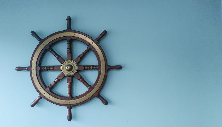 wooden boat wheel, ships wheel HD wallpaper