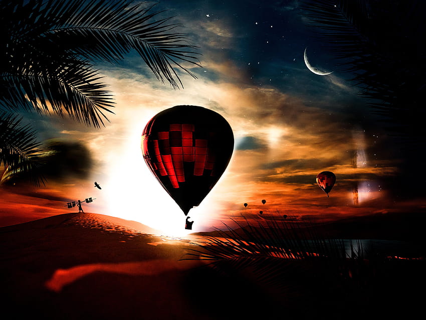 Desert balloon HD wallpapers | Pxfuel