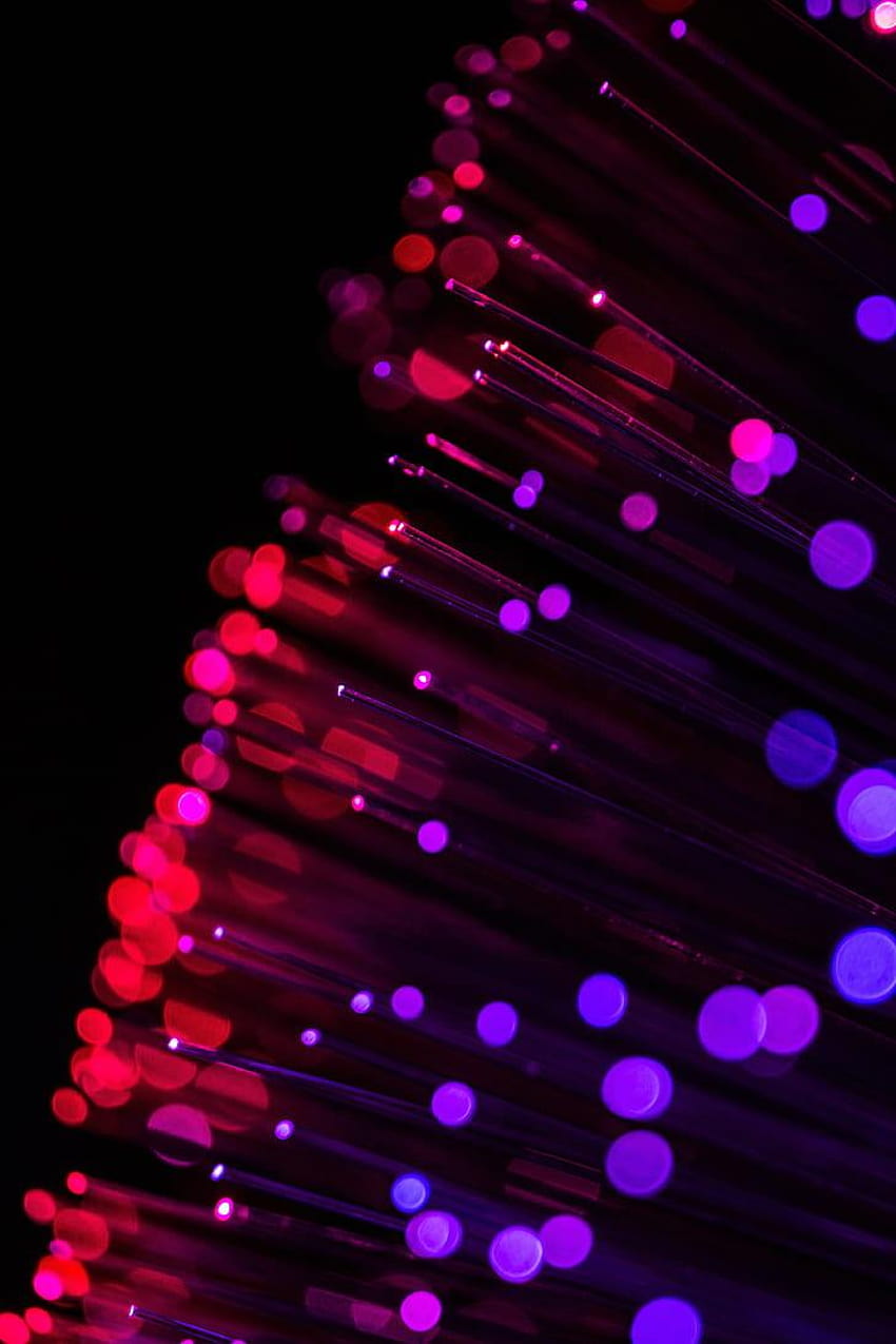 : optical fiber, glare, thread, glitter, red, purple, carbon fiber vivo HD phone wallpaper