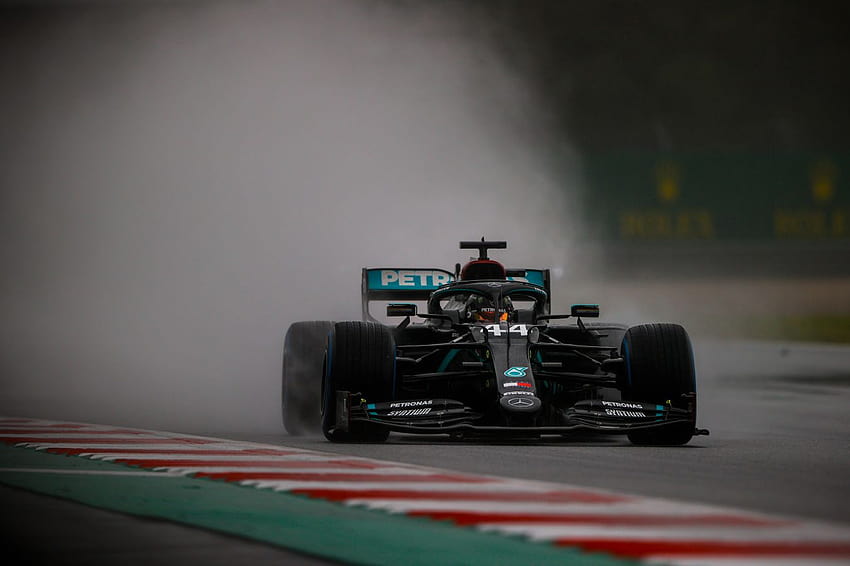 Pole Position for Lewis in Styria, Valtteri P4, f1 rain HD wallpaper