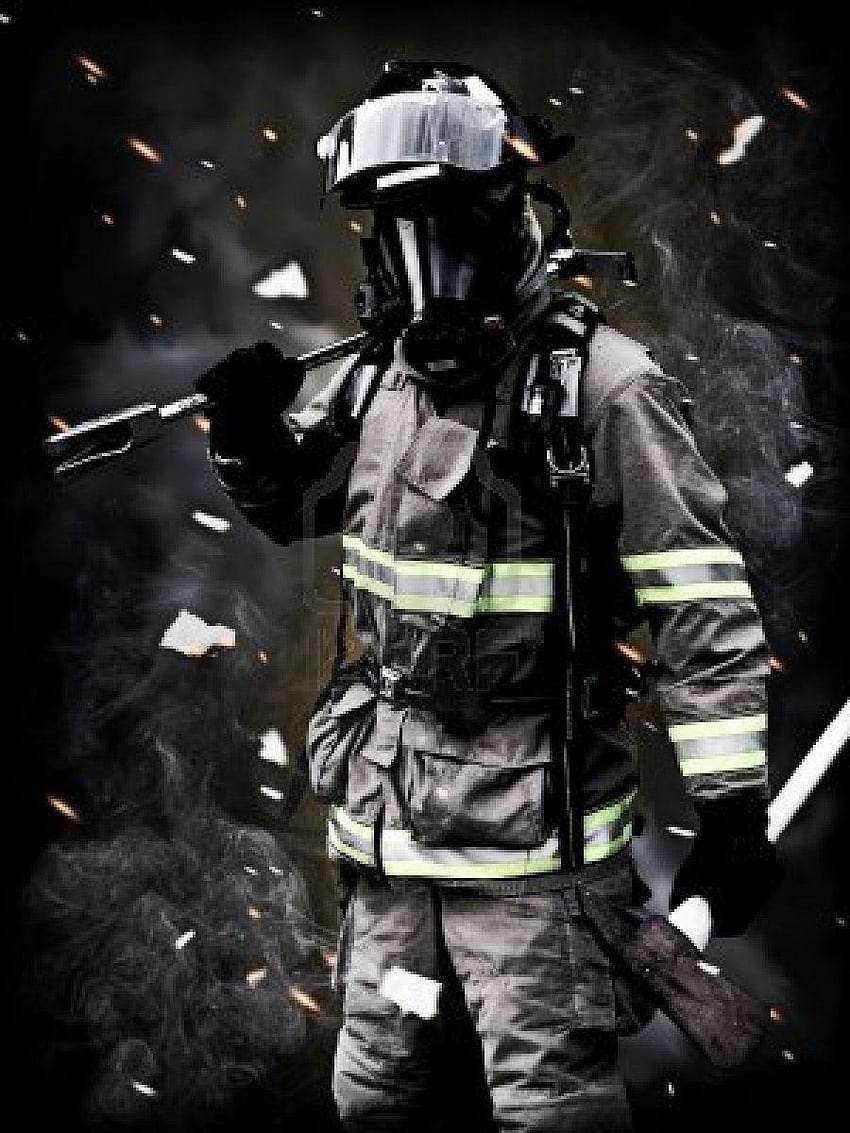 Aftermath , A firefighter Poses after a long fire fight with smoke, firefighter background HD phone wallpaper