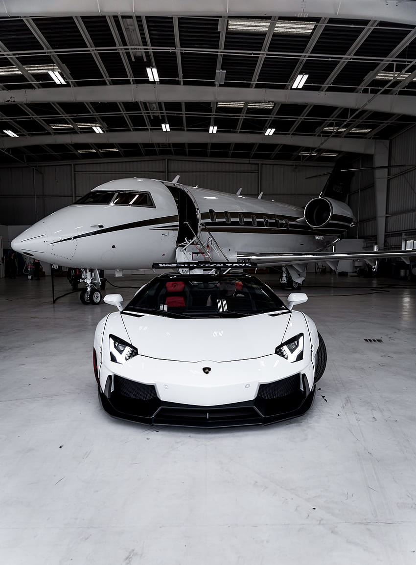 Lamborghini Private Jet, prywatne odrzutowce na telefon Tapeta na telefon HD