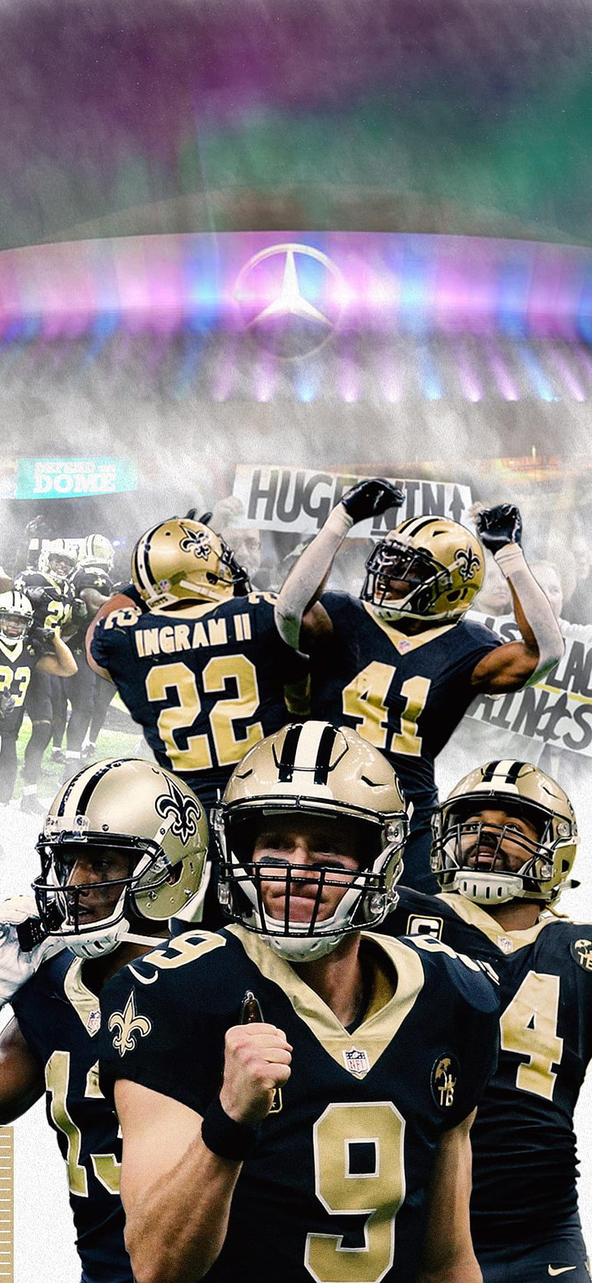 If anybody needs a new /lock screen, I made you guys one ⚜️ Merry Christmas Who Dat Nation!!! : r/Saints HD phone wallpaper