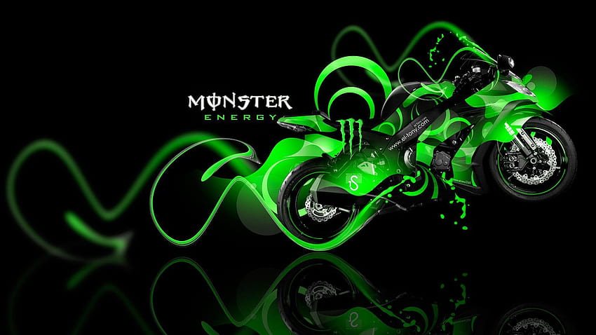 Monster Energy 2017, énergie de monstre vert Fond d'écran HD