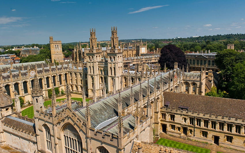 von Oxford, All Souls College von oben, Oxford University HD-Hintergrundbild