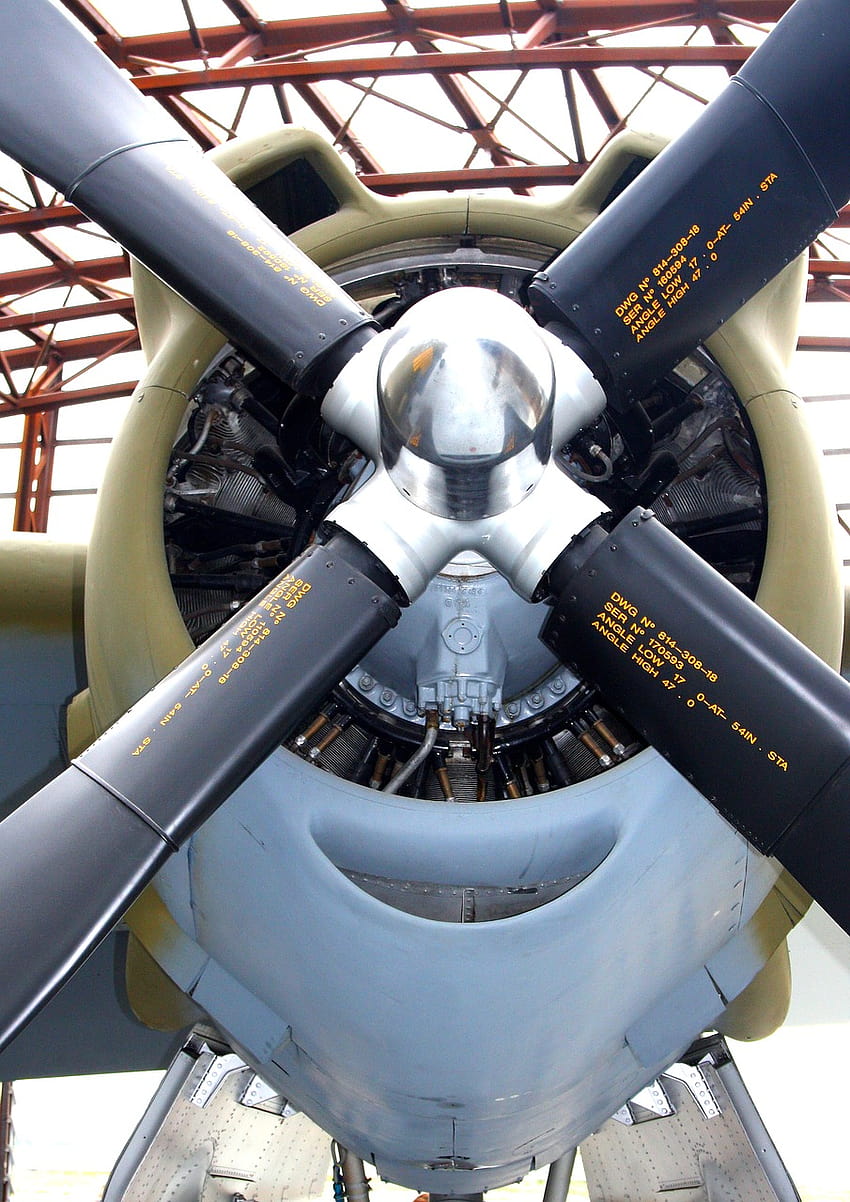 B 26 Marauder Sternmotorrotor HD-Handy-Hintergrundbild