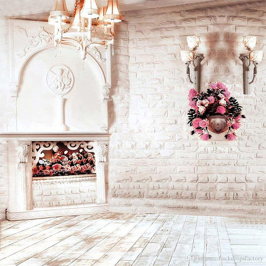 Indoor Brick Wall graphy Wedding Backdrop Chandelier Pink, background wedding HD phone wallpaper