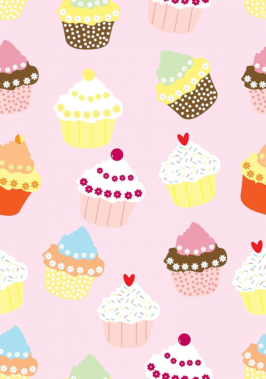 Cupcakes,cupcake, paper,pattern, cakes and cupcakes HD phone wallpaper