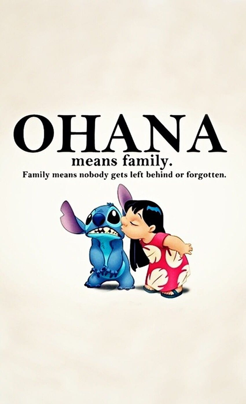 Disney Stitch Ohana Quote on Dog, lilo et stitch la série Fond d'écran de téléphone HD