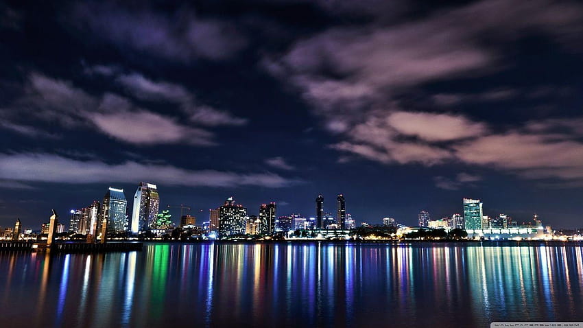 London Skyline At Night : Definisi Tinggi Wallpaper HD