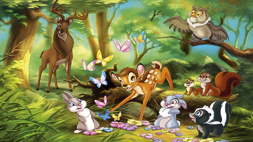 Great Prince Of The Forest Bambi And Friends Owl Thumper Rabbit ...