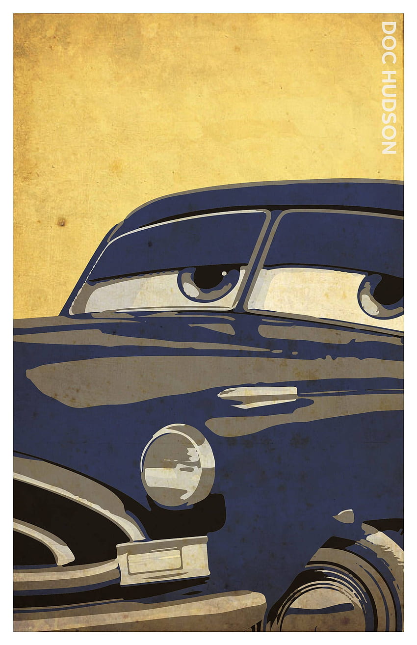 Cars Inspired Poster Set Mcqueen Mater Doc Hudson HD phone wallpaper