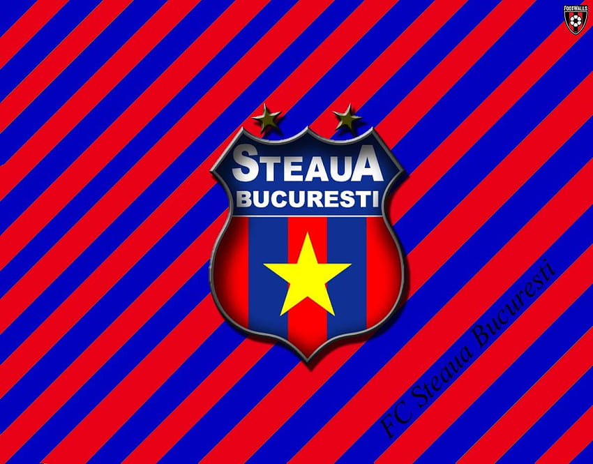 FC Steaua Bucharest, FCSB Romanian football club, Steaua logo, silk flag,  Romanian Liga 1, HD wallpaper