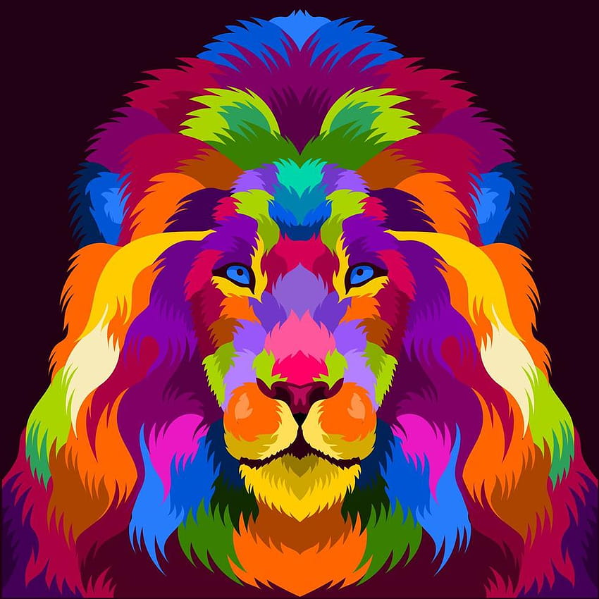 Illustration colorful lion head with pop art style 3726465 Vector Art at  Vecteezy, lion vector HD phone wallpaper | Pxfuel