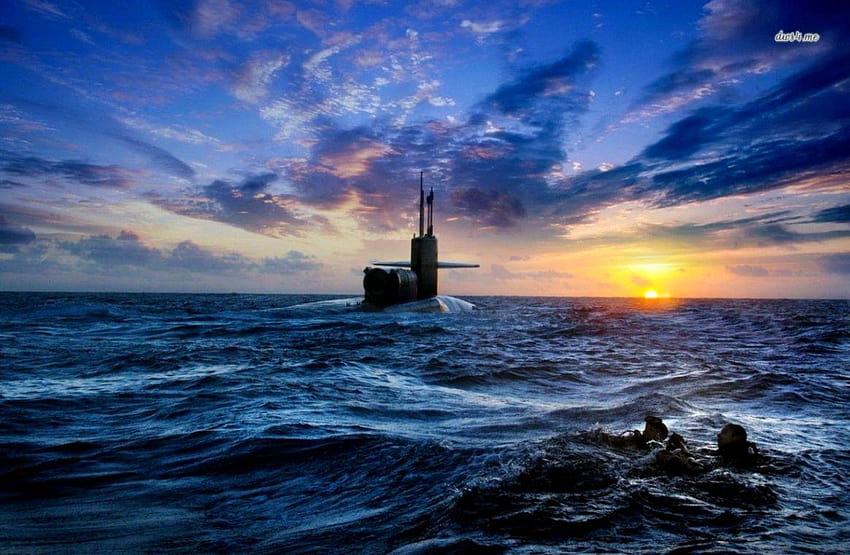 Подводни военноморски фонове, компютър на американския флот HD тапет