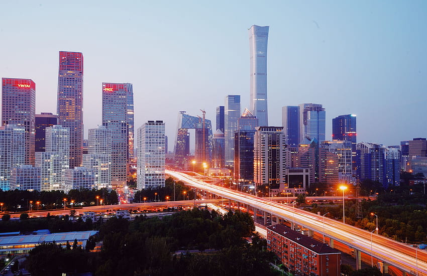 Beijing with the recently completed China Zun tower HD wallpaper