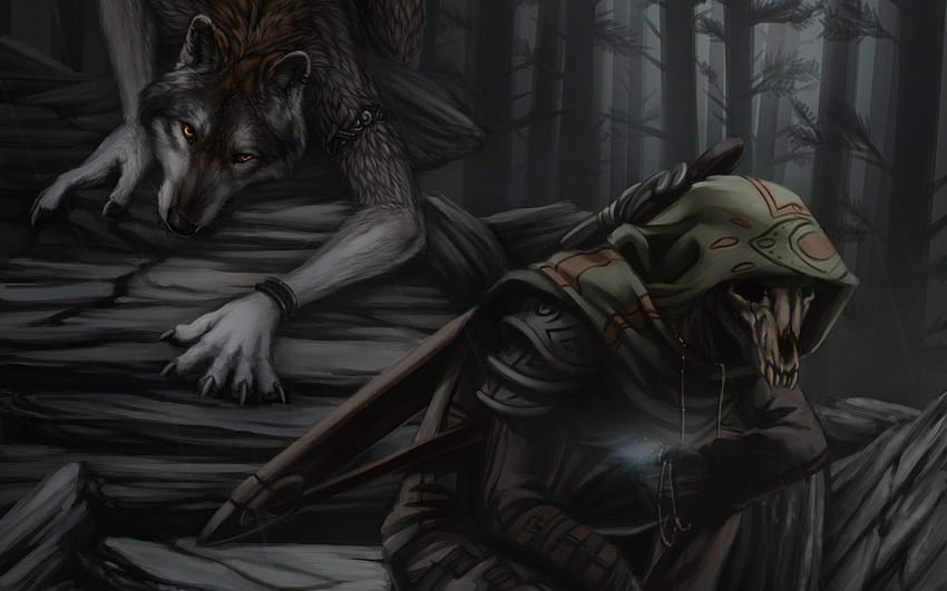 Werewolf And Grim Reaper, female grim reaper HD wallpaper