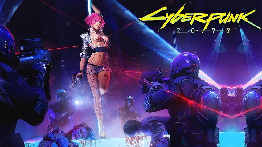 전체 사이버펑크 2077 특수부대 스와트 사이버 소녀, 배경화면, 사이버펑크 2077 u HD 월페이퍼
