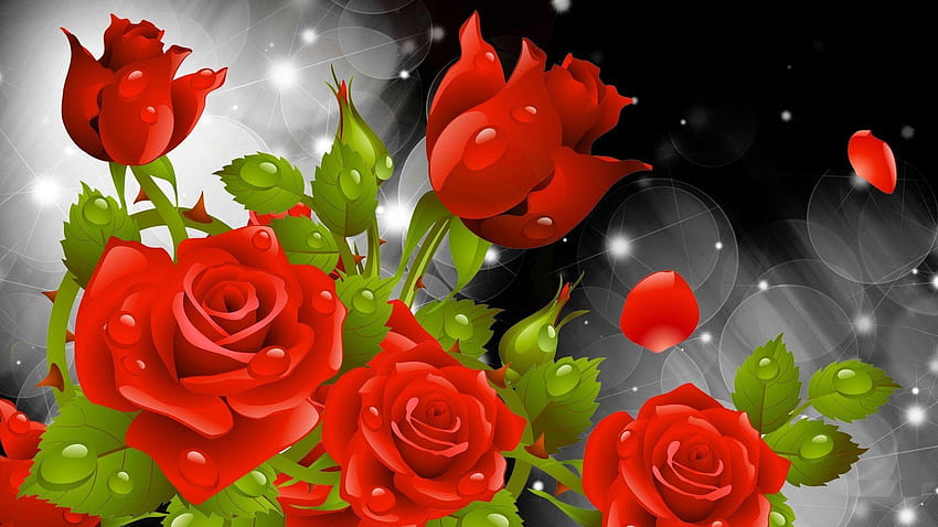 Red Rose Dil Save Pics Flower Phone Natures For, ดอกกุหลาบ 3 มิติ วอลล์เปเปอร์ HD