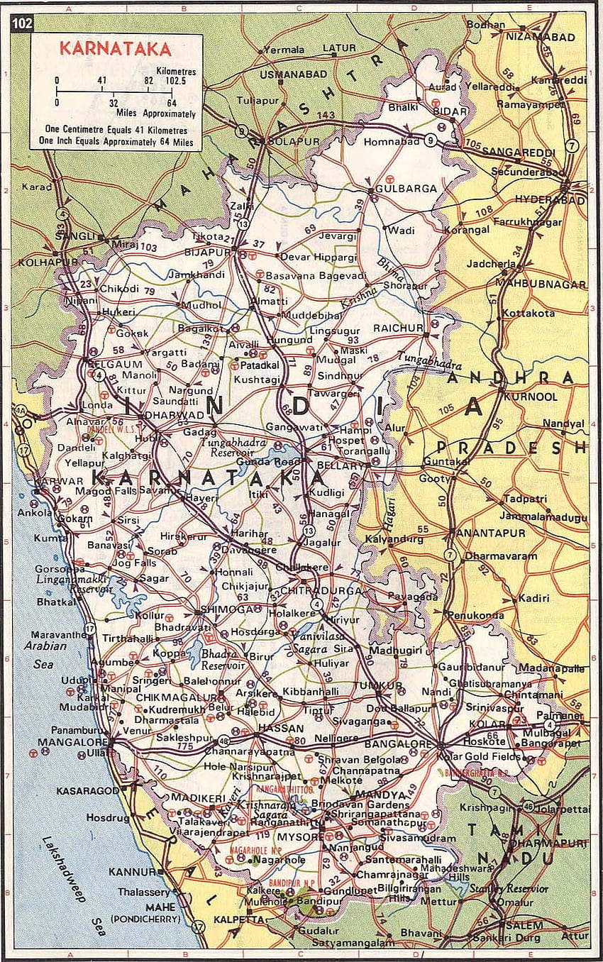 Fizyczna mapa Karnataki, mapa Karnataka Tapeta na telefon HD