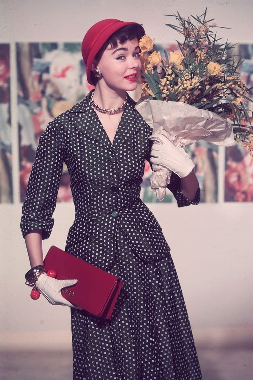 Mode und Trends der 1950er Jahre, Kleid der 50er Jahre HD-Handy-Hintergrundbild