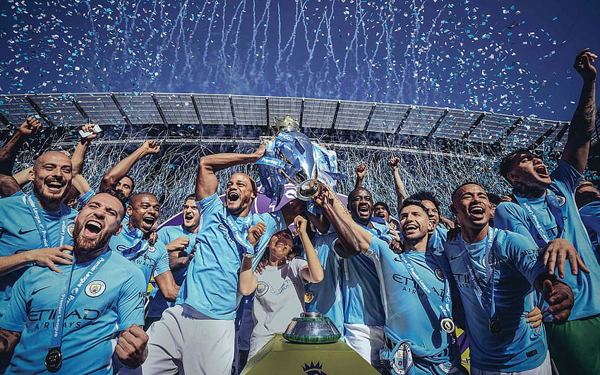 Manchester City celebrates 125 years with a retro shirt, man city 2019 HD wallpaper