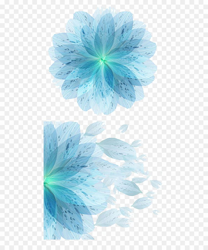 Vektor Warna Biru Bunga Png Kelopak, estetika biru tosca wallpaper ponsel HD