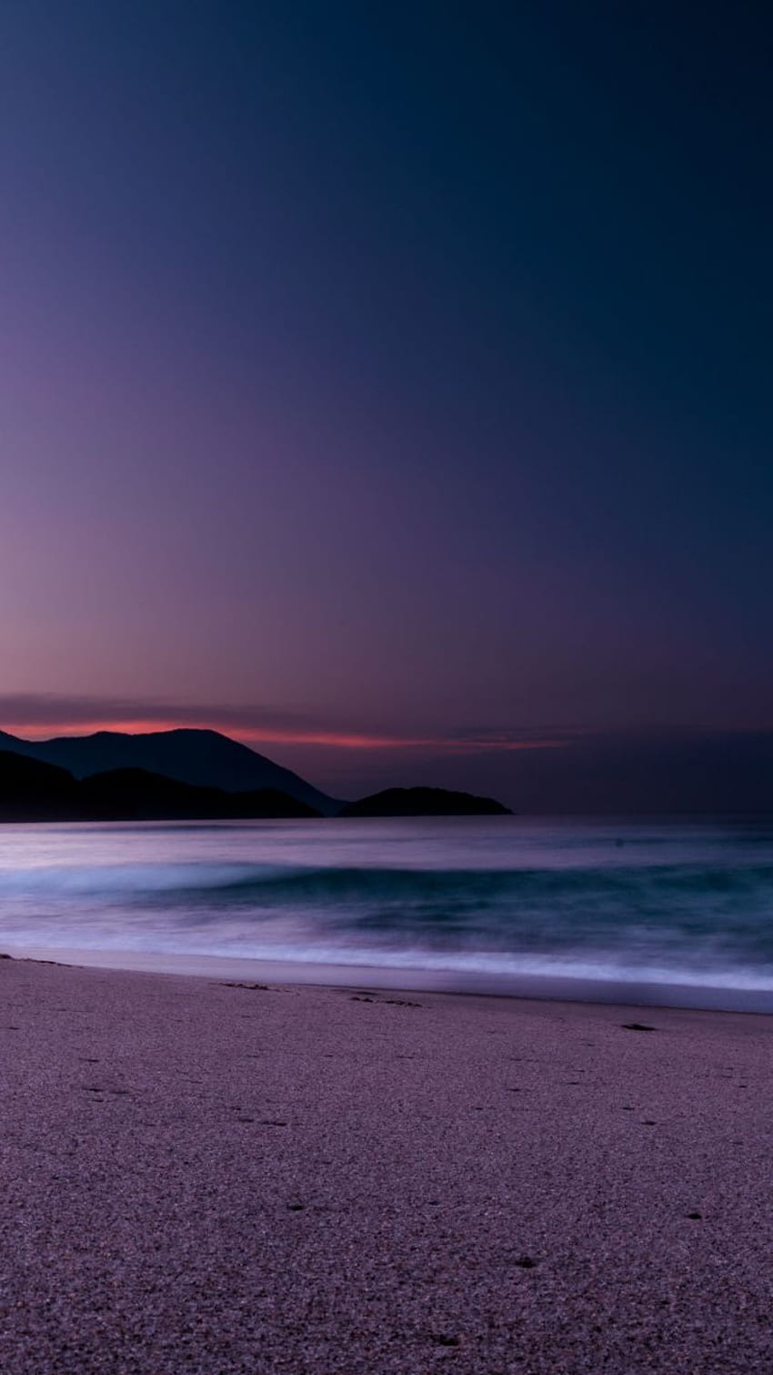 고요함, 해변, 보라색, 일몰, 720x1280, 잔잔한 바다 HD 전화 배경 화면
