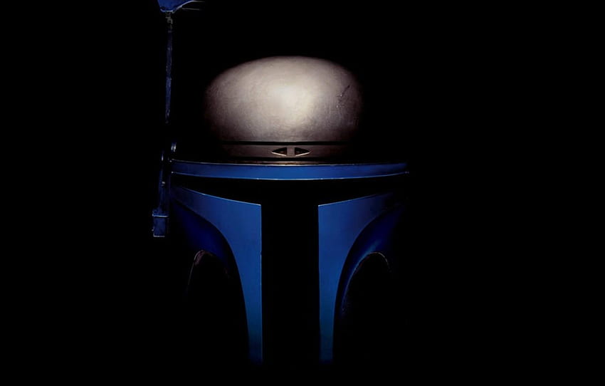 Helm, perang bintang, latar belakang hitam, Jango Fett, minimalis mandalorian Wallpaper HD