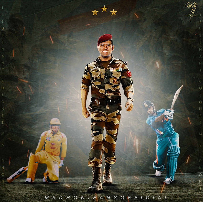 MS Dhoni Fans Official p Twitter The valiant soldier strides [1200x1195] for your , Mobile & Tablet HD wallpaper