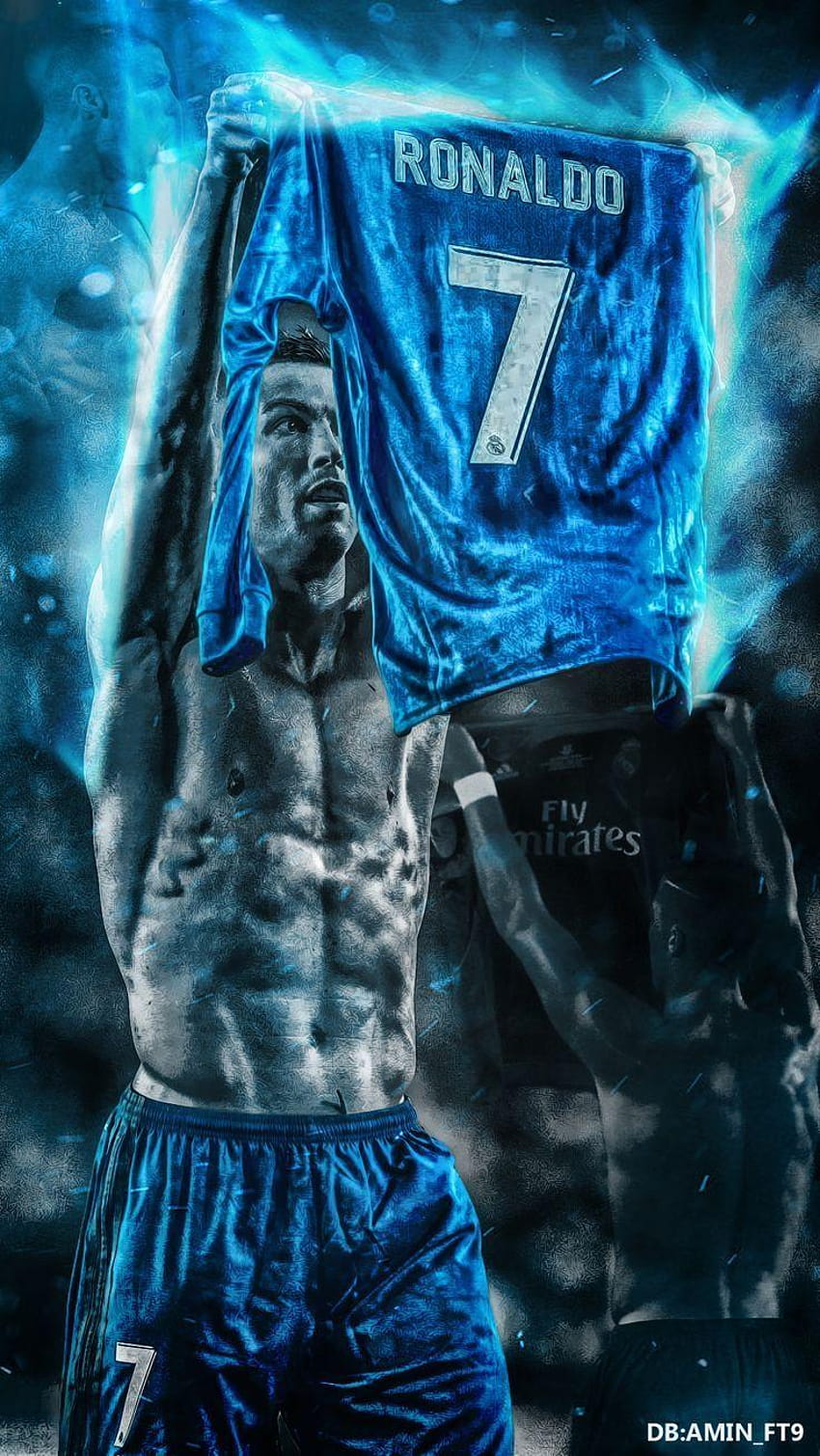Trending von Cristiano Ronaldo: Blaues Feuer im Inneren, cr7-Feuermobil HD-Handy-Hintergrundbild