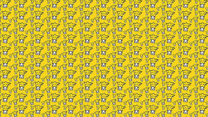 Yellow BAPE Camo on Dog, yellow aesthetic design HD wallpaper
