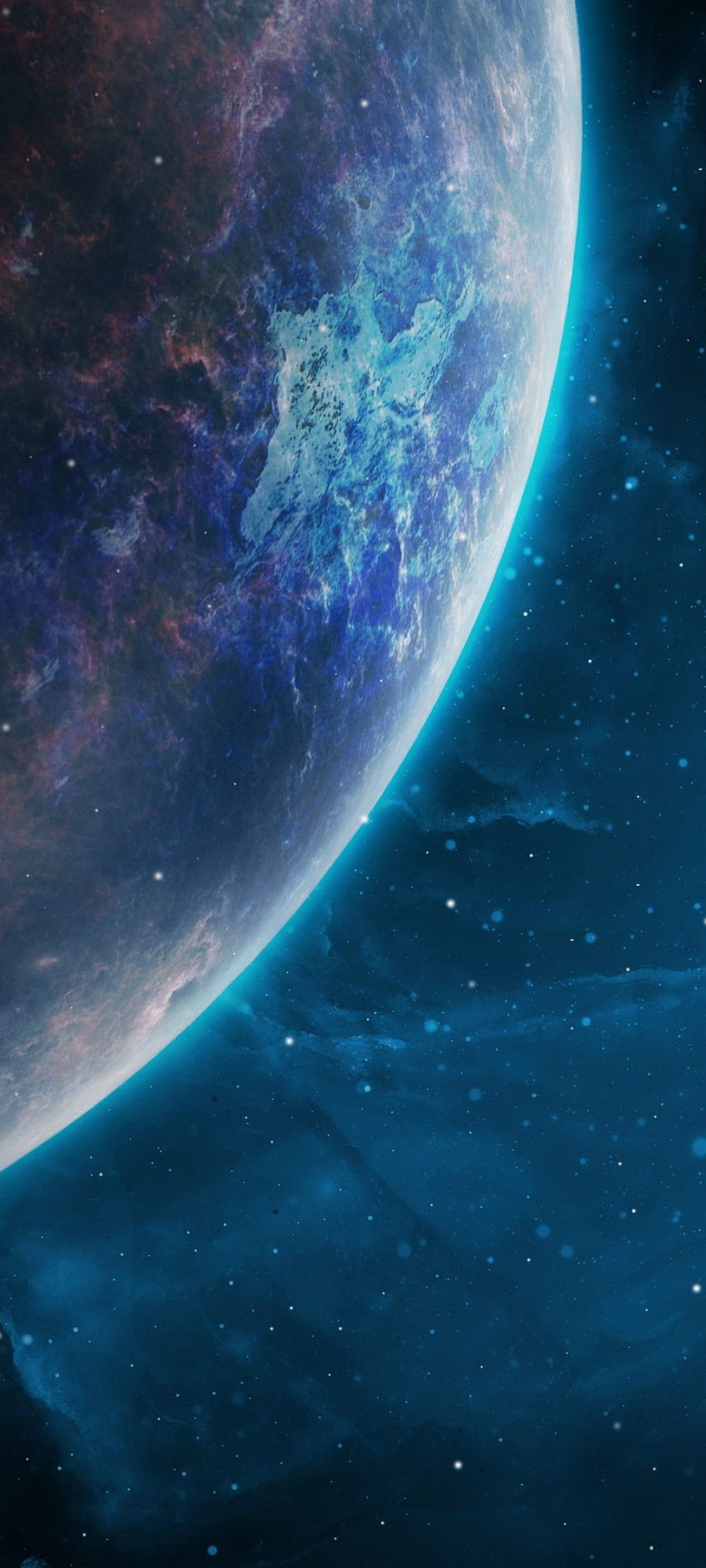 Planet, Galaxie, Blau, Sterne, Kosmos, Weltraum, Kosmos iphone HD-Handy-Hintergrundbild