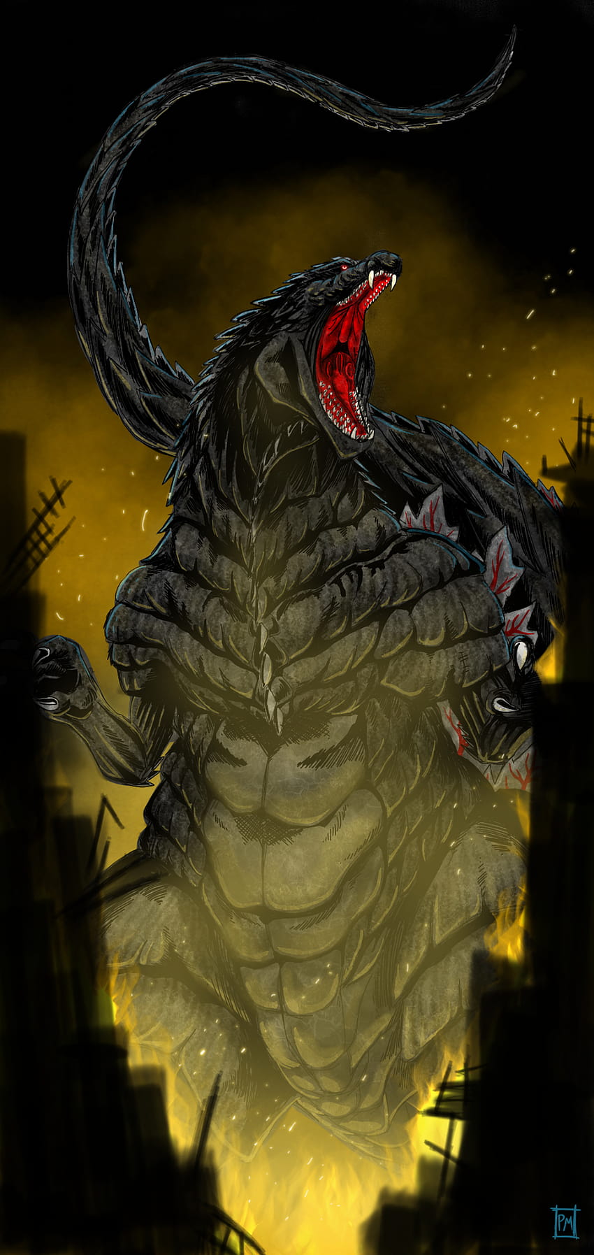 Learning to draw digitally, what do you think of my Godzilla Ultima? :  r/GODZILLA